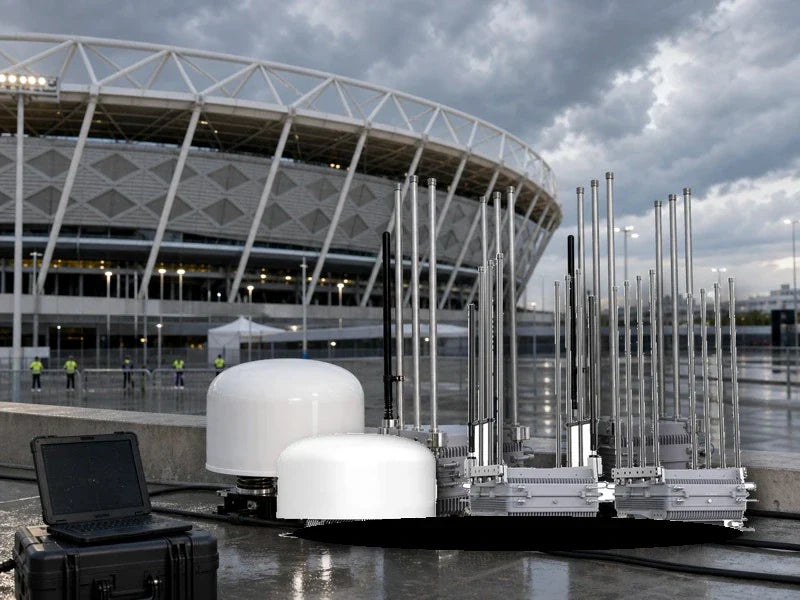 UVDC2 PRO system positioned near a celebration spillover perimeter after Norway beat Brazil