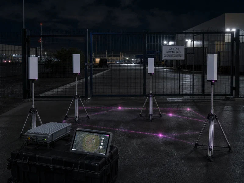 UF4 four-node drone detection system at a generic logistics service gate