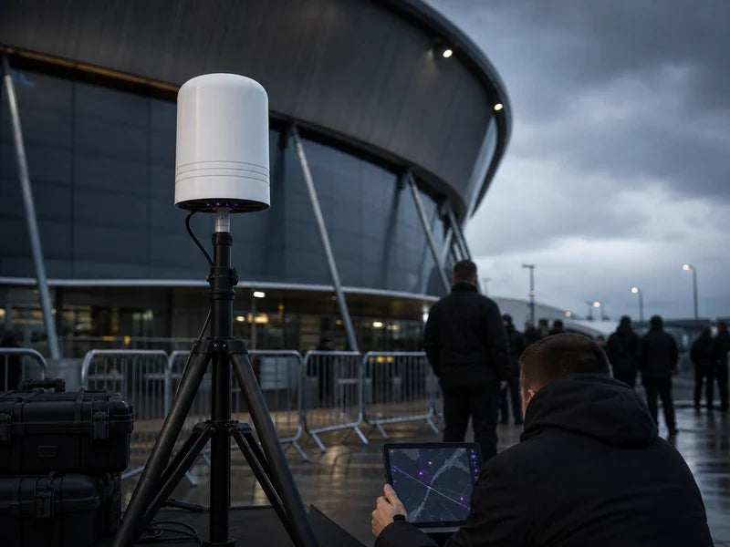 UFTA1 white dome detector in a generic credential-edge monitoring scene
