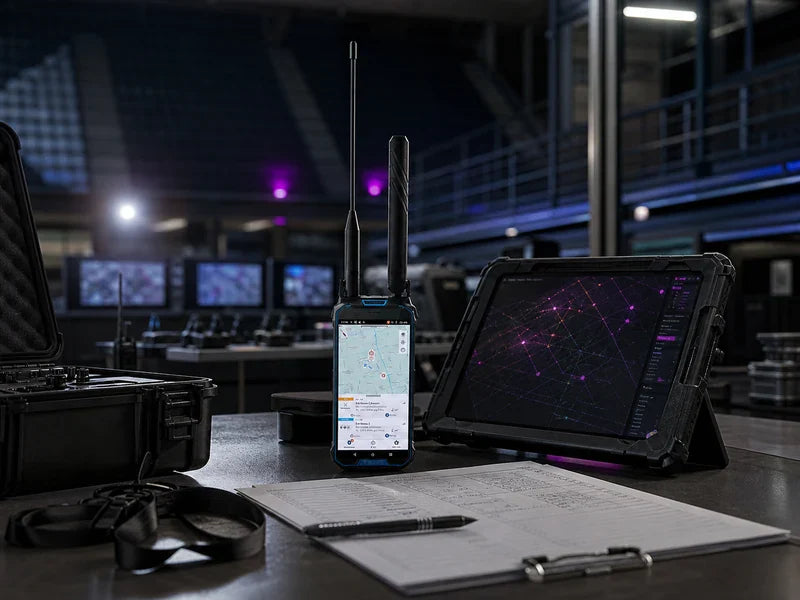 UPL2 Pro handheld drone locator at a generic transport staging table