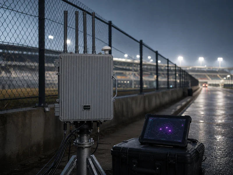 UFD1 stationary drone detection unit at a generic service road monitoring desk