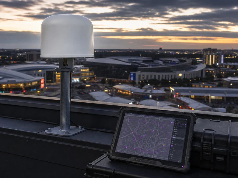 UFTA1 Pro passive drone detector at a generic wide-area supervisor review table