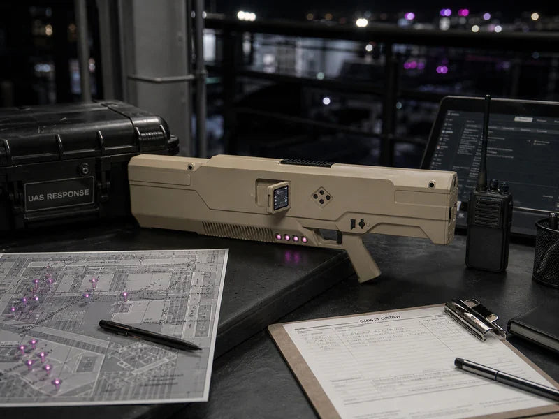 UPK1 portable counter-UAS unit at a generic mobile supervisor operations desk
