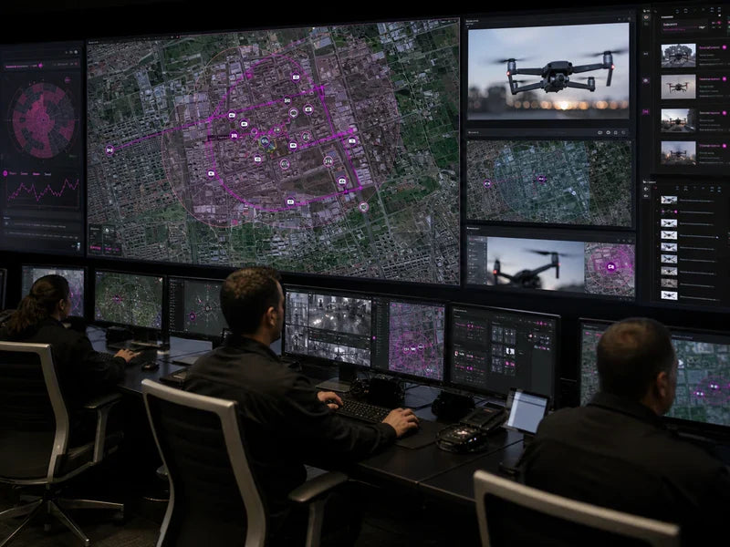 DCS drone detection software on a generic final briefing operations screen