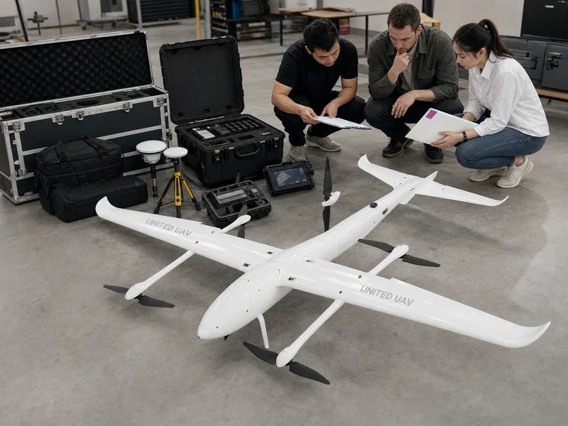 UG32 fixed-wing VTOL drone included in a complete commercial mapping-system budget review
