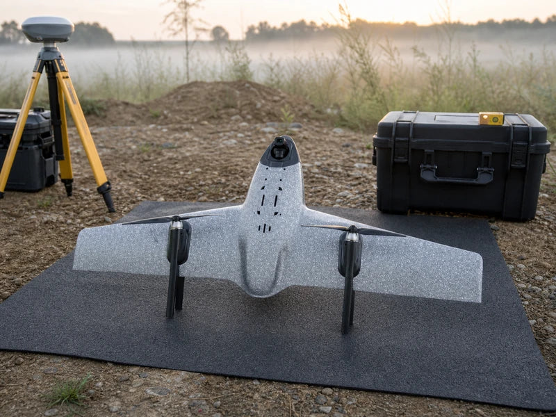 UVH1 fixed-wing VTOL drone used in a structured thirty-day pilot program