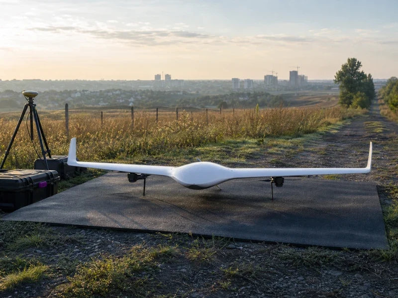 UG21 fixed-wing VTOL drone prepared for a commercial mapping proposal trial