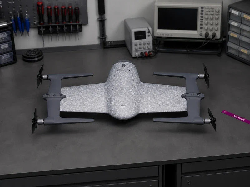 UVH PNP fixed-wing VTOL drone during a controlled integration acceptance handover
