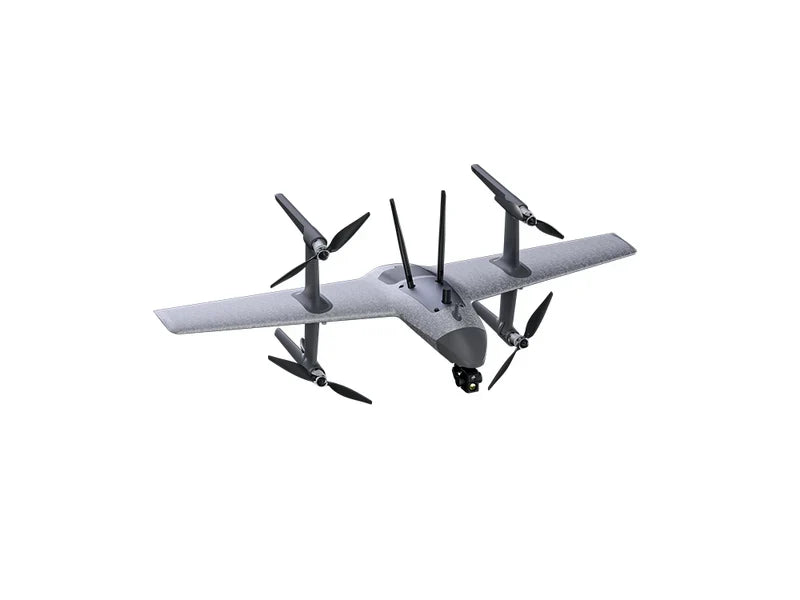 UVH2 dual-sensor fixed-wing VTOL drone supporting an RGB and thermal sortie planning review