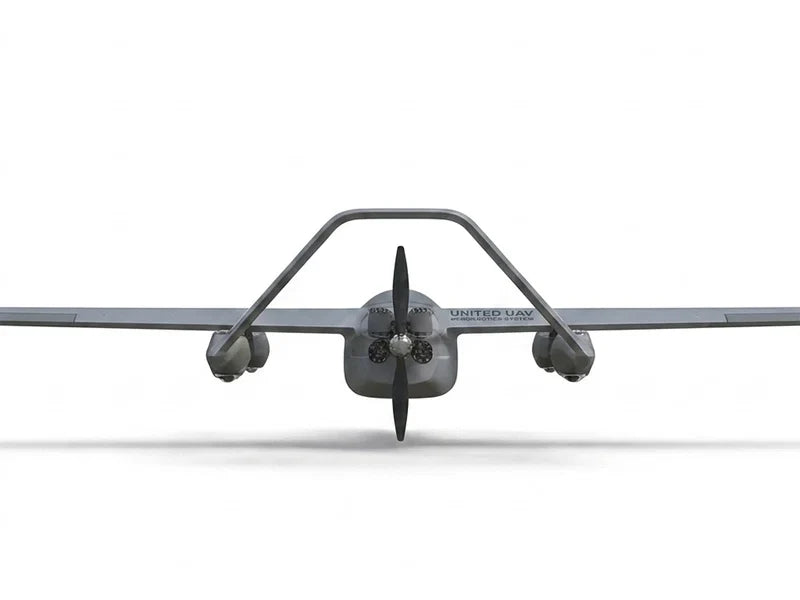 UG73 fuel-powered fixed-wing VTOL drone in a controlled seasonal storage and return-to-service review
