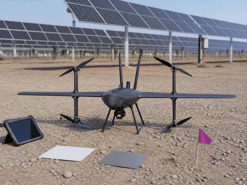UVH2 dual-sensor VTOL supporting a controlled thermal inspection exception workflow
