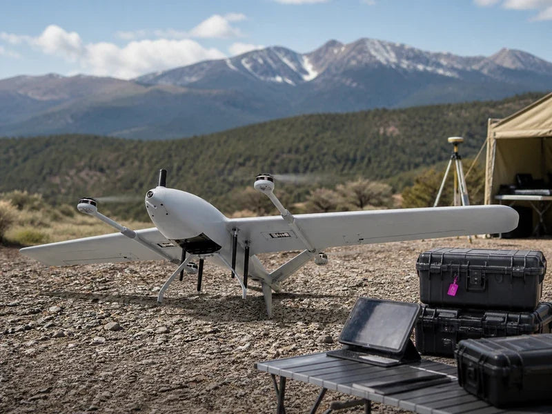 UIV2200 fixed-wing VTOL supporting a controlled field data custody workflow