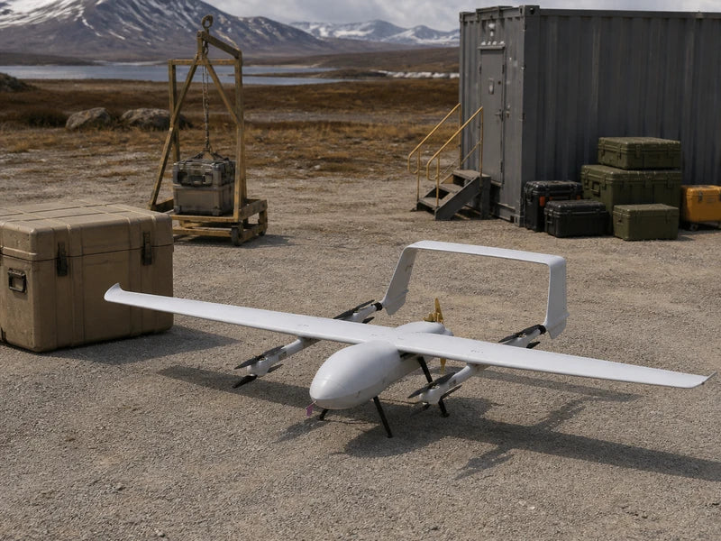 UG82 heavy VTOL during a professional payload interface acceptance review