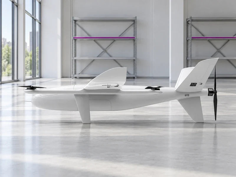UG35 in side profile on its original supports in a bright instrument showroom