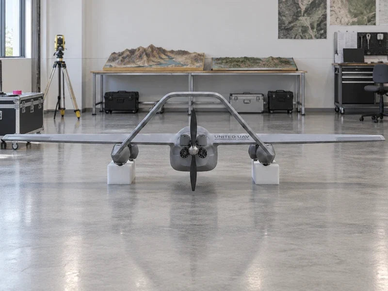 Complete gray UG73 in a bright equipment room with separate landscape study props