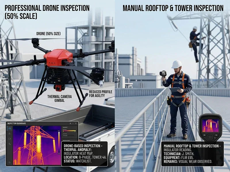 Drone Inspection vs Manual Inspection for Industrial Work