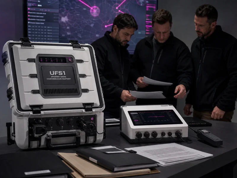 Product-consistent UFS1 authorized counter-UAS planning setup in a secure operations room