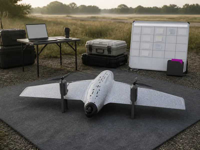 Complete UVH1 survey VTOL during a complete-workflow budget review