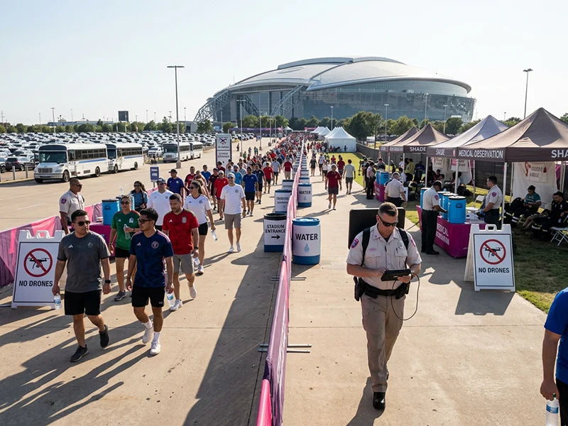 The Stadium Is Indoors. The Walkway Is the Heat Zone.