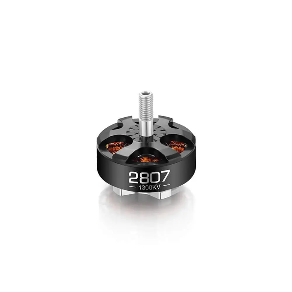 Side view of 2807 FPV Drone Brushless Motor showing precise build and FPV drone part details