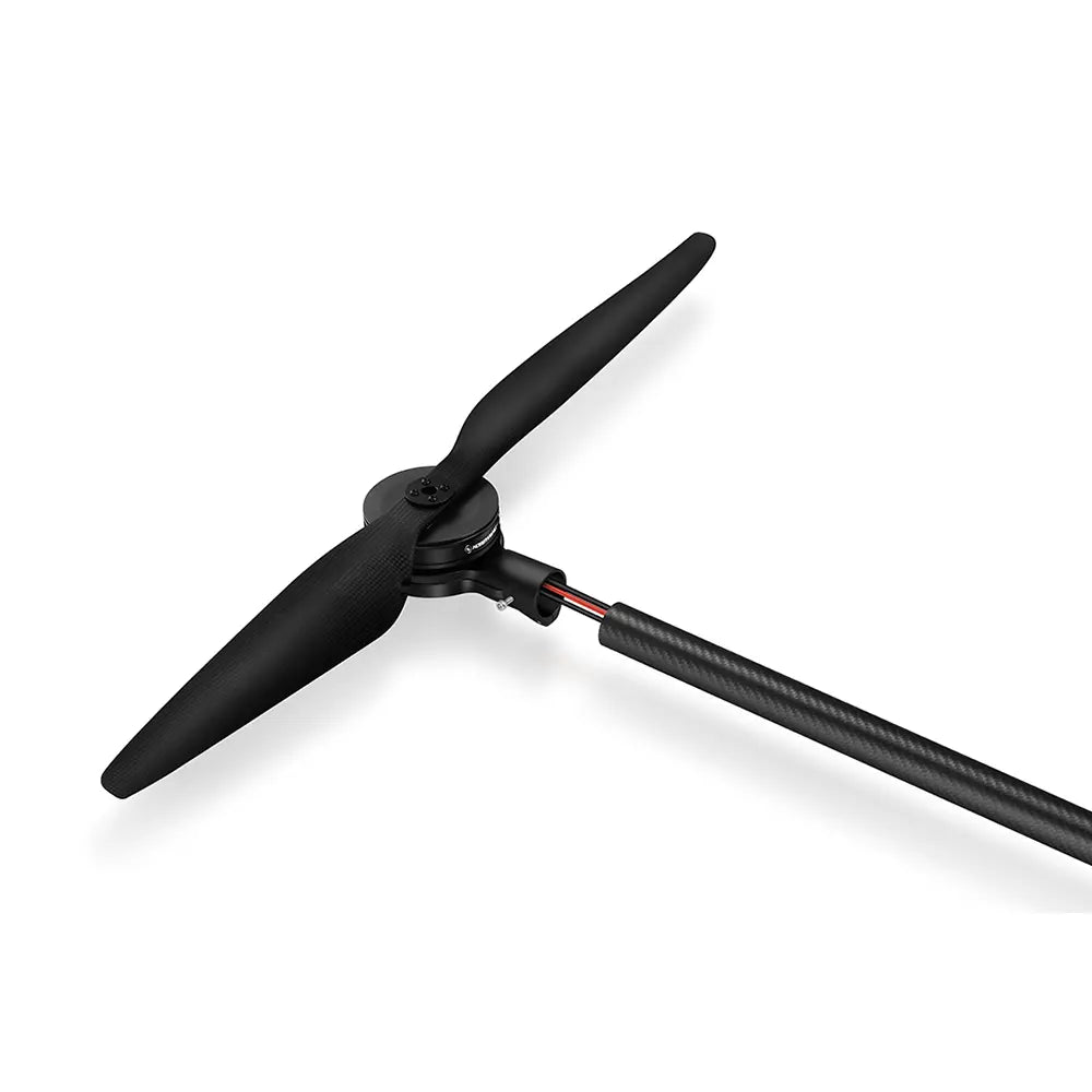 H8M drone motor side view displaying motor body and cooling fins