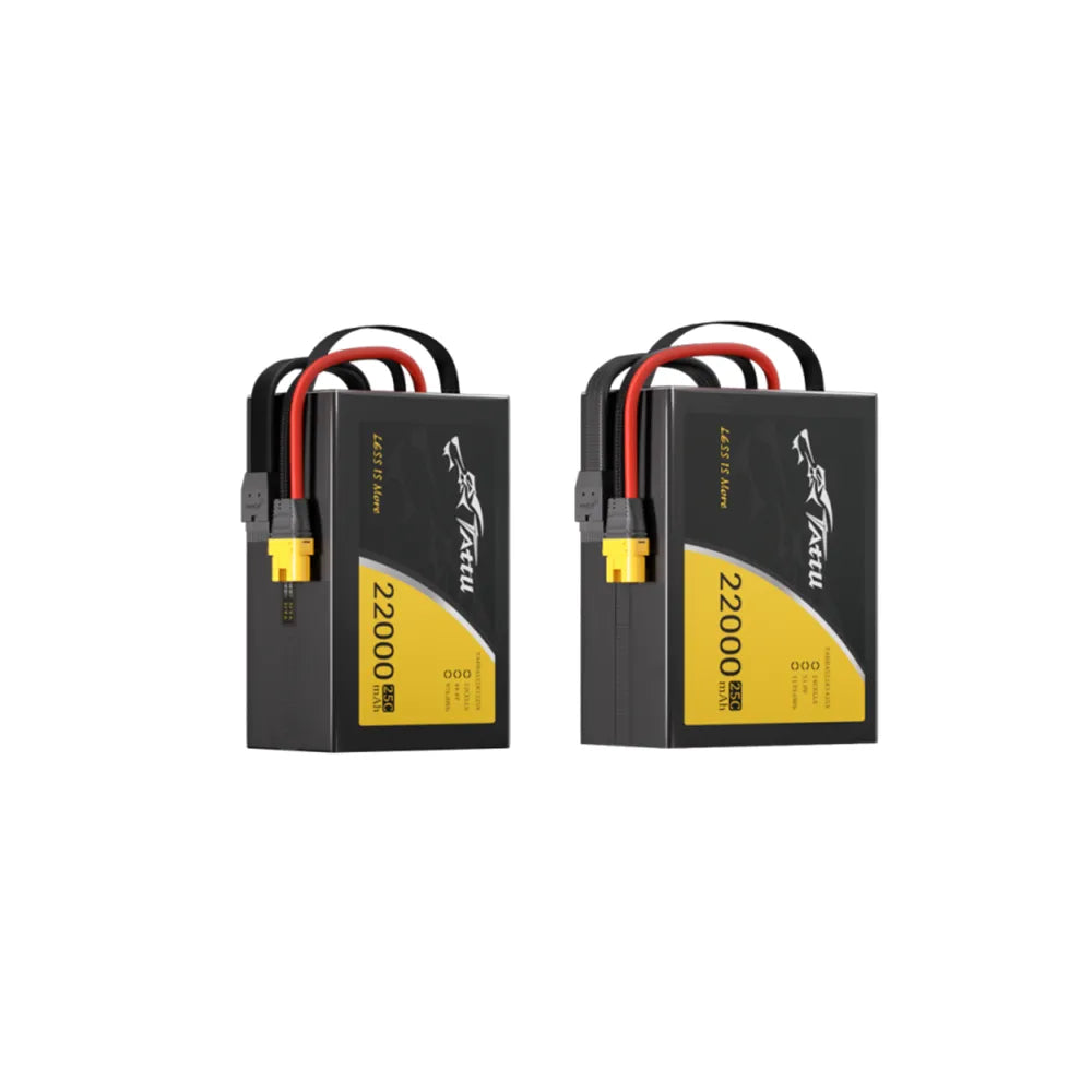 Tattu 22000mAh 12S 44.4V 25C drone battery front view, high-performance drones battery for UAVs