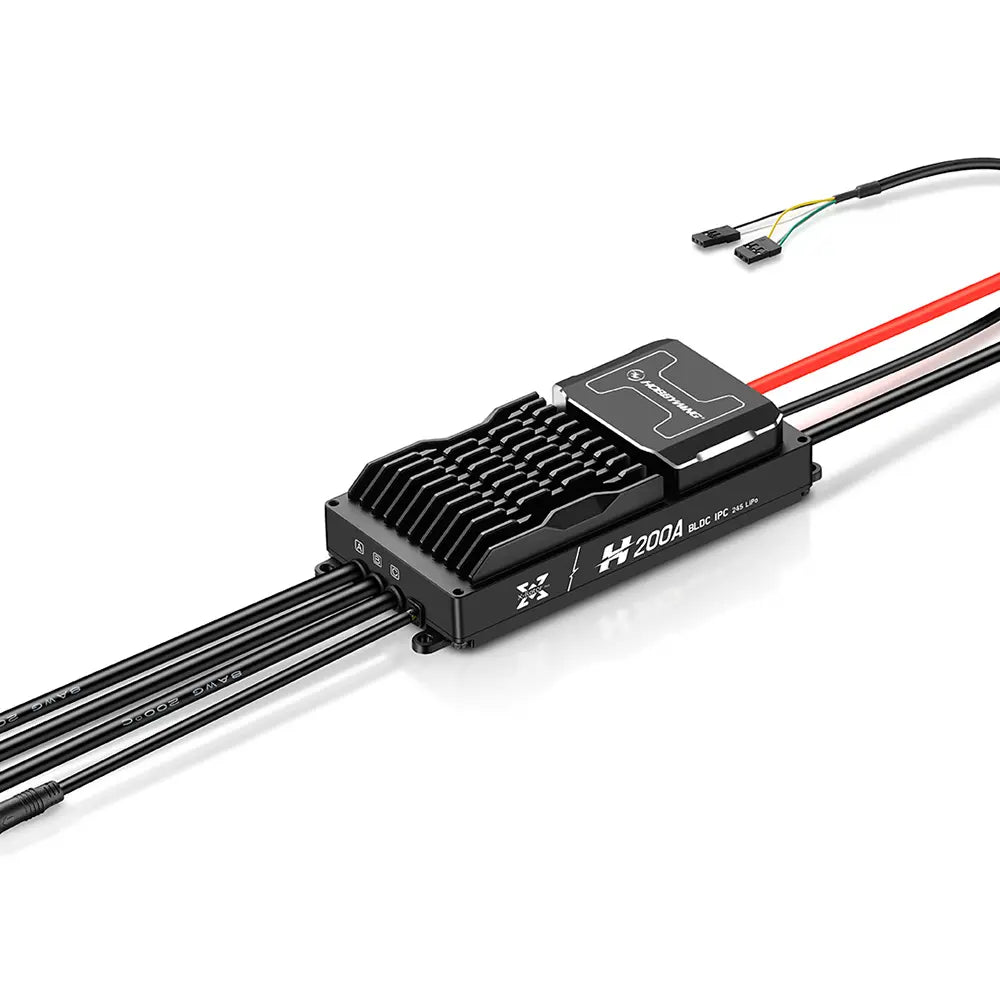 Front view of HOBBYWING XRotor Pro H200A 24S BLDC IPC ESC for heavy-load drones