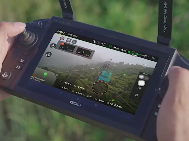 UIS400 drone with 63-minute flight time and 15 km HD video transmission for drone inspections and utility inspection services