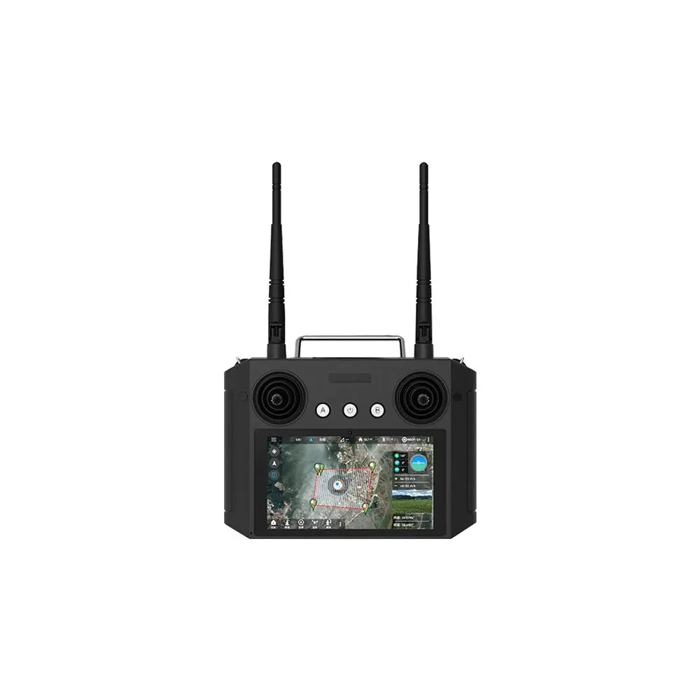 Skydroid H12 drone controller front view showing 5.5-inch HD display and control interface for remote control drone with camera.
