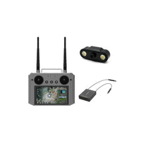 Skydroid H12 drone controller with triple camera setup for FPV and long-range drone control applications.