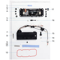 UNITED UAV DJI Agras T100 CDB Avionics parts accessories numbered diagram white background