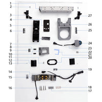 UNITED UAV DJI Agras T100 Front Frame 1 parts accessories numbered diagram white background