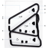 UNITED UAV DJI Agras T100 Landing Gear Assembly 1 parts accessories numbered diagram white background