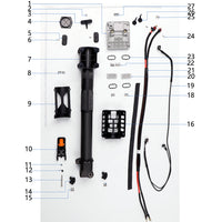 UNITED UAV DJI Agras T100 M1 M3 Small Aircraft Arm parts accessories numbered diagram white background
