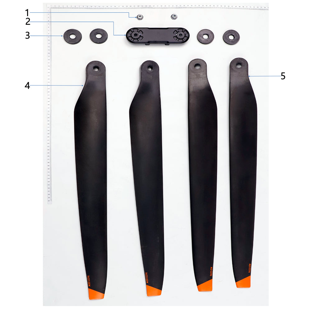 UNITED UAV DJI Agras T100 propeller parts accessories numbered diagram white background