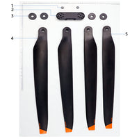UNITED UAV DJI Agras T100 propeller parts accessories numbered diagram white background