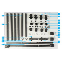 UNITED UAV DJI Agras T20 landing gear parts accessories numbered diagram white background