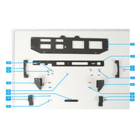 UNITED UAV DJI Agras T20 liquid meter bracket parts accessories numbered diagram white background