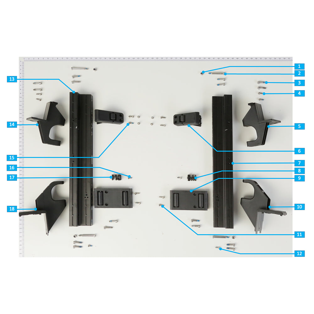 UNITED UAV DJI Agras T20 middle frame parts accessories numbered diagram white background