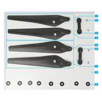 UNITED UAV DJI Agras T20 propeller parts accessories numbered diagram white background