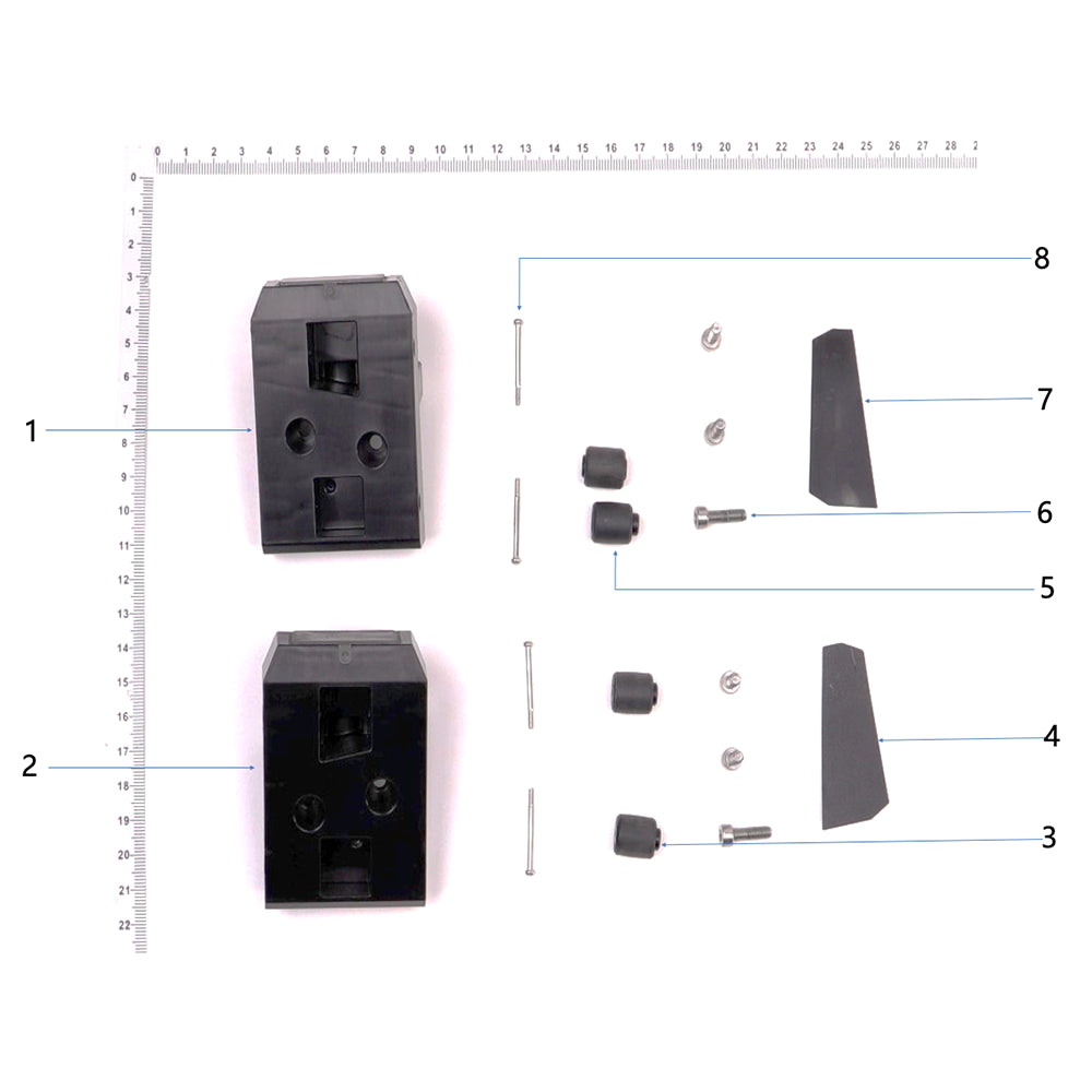 UNITED UAV DJI Agras T20P battery fixing piece parts and accessories on white background