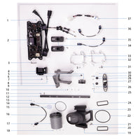 UNITED UAV DJI Agras T20P front frame parts and accessories on white background