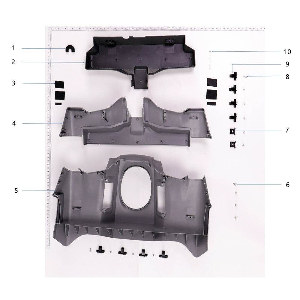 UNITED UAV DJI Agras T20P front shell parts and accessories on white background