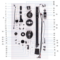 UNITED UAV DJI Agras T20P M3 arm parts and accessories numbered diagram on white background