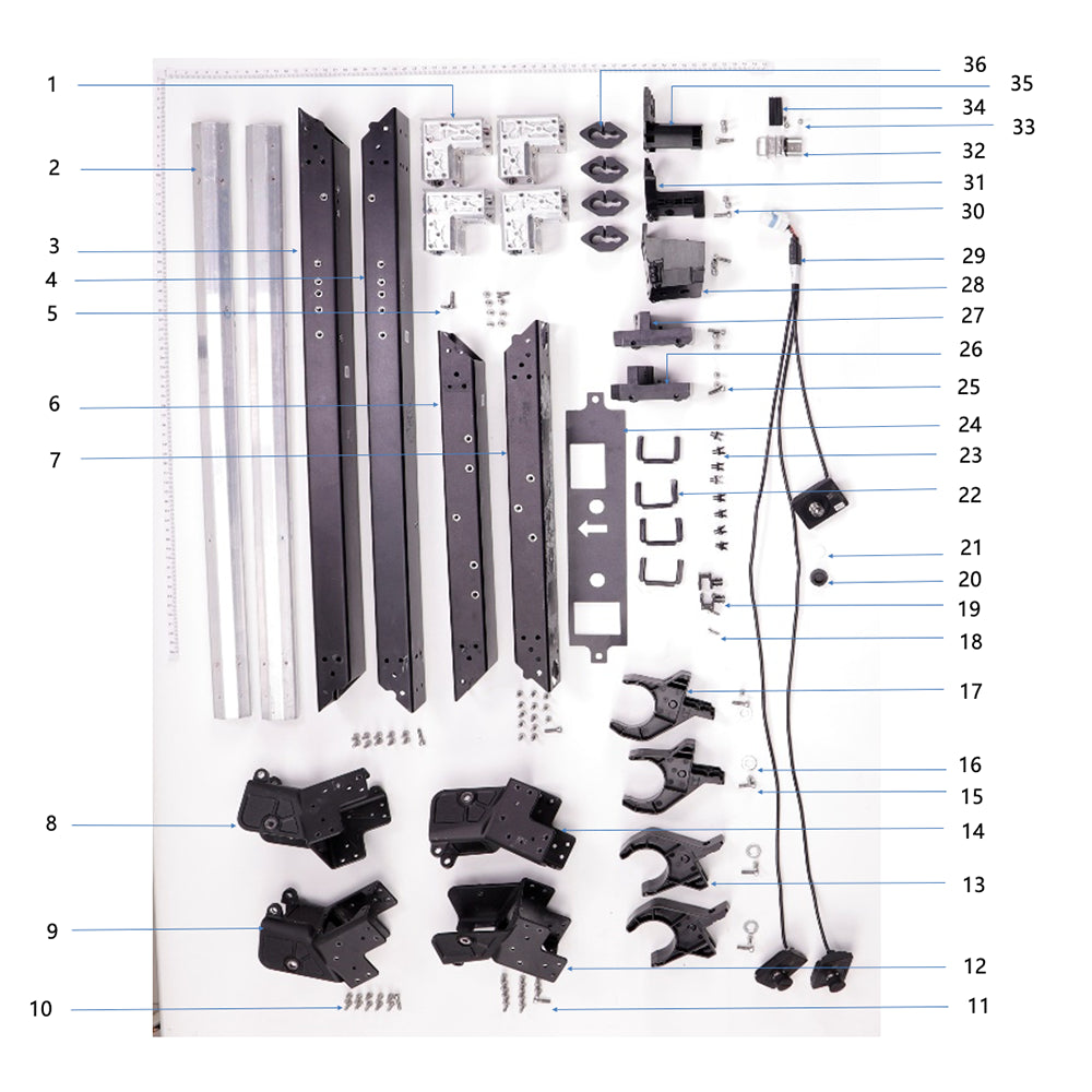UNITED UAV DJI Agras T20P middle frame parts and accessories on white background
