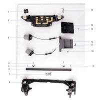 UNITED UAV DJI Agras T20P rear frame parts and accessories numbered diagram on white background