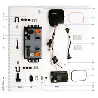 UNITED UAV DJI Agras T25 cable distribution board parts accessories numbered diagram white background