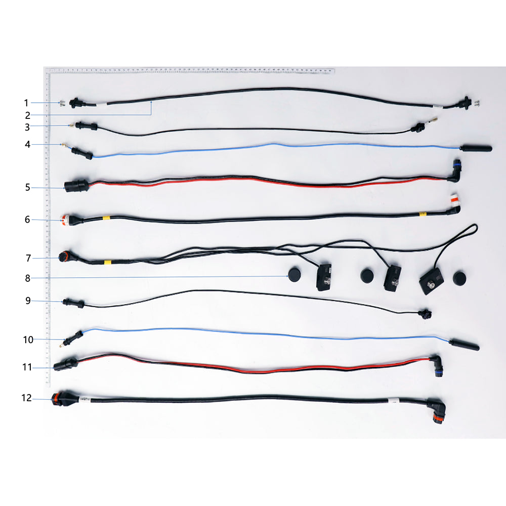 UNITED UAV DJI Agras T25 cable parts accessories numbered diagram white background