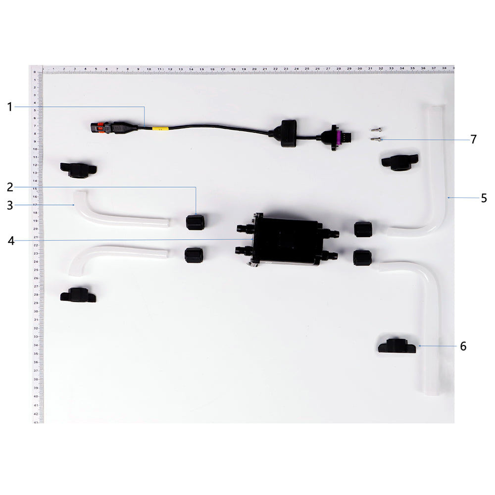 UNITED UAV DJI Agras T25 flow meter parts accessories numbered diagram white background