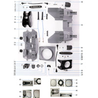UNITED UAV DJI Agras T25 front frame parts accessories numbered diagram white background